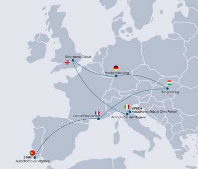 Ferrari challenge 2022 calendar map Ferrari challenge 2022 calendar map