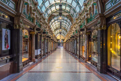 Victoria Quarter, eines der bekanntesten Einkaufsviertel in Leeds, Vereinigtes Königreich