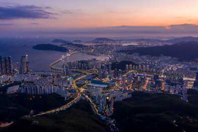 el hermoso puerto de Busan