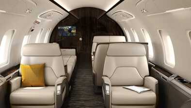 Challenger 650 aircraft cabin 
