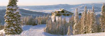 Foto di un chalet nelle montagne di Colorado Springs, USA