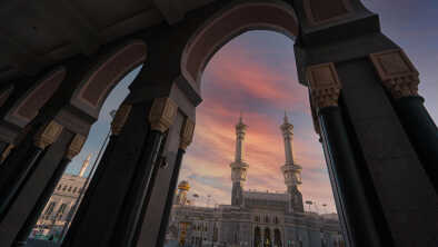 sunset in Mecca