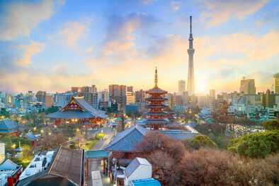 The beautiful skyline of Tokyo The beautiful skyline of Tokyo