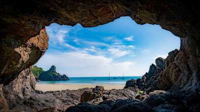 Cueva de Petit Port en Guernsey Cueva de Petit Port en Guernsey