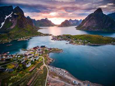 Escenario de la ciudad del norte de noruega, Alta Escenario de la ciudad del norte de noruega, Alta