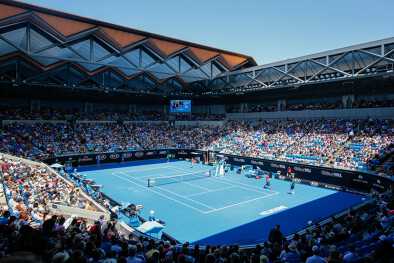 La tribuna anual del Open de Australia al completo La tribuna anual del Open de Australia al completo