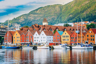 beautiful sight of the city of Bergen
