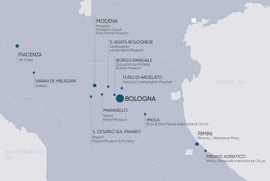 Mapas del evento Bologna Motor Valley