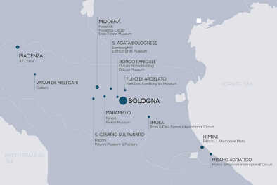 Mapas del evento Bologna Motor Valley Mapas del evento Bologna Motor Valley