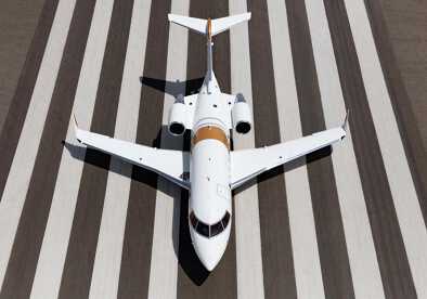 Bombardier Challenger 650 on the airfield Bombardier Challenger 650 on the airfield