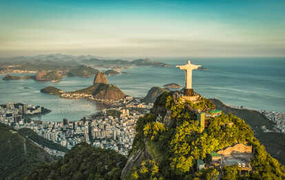 view over the christ in rio 