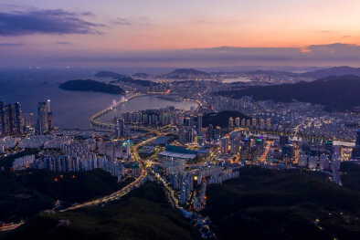 Coucher du soleil à Busan Coucher du soleil à Busan