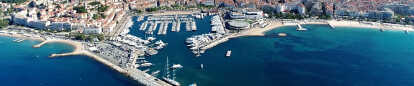 Vista del puerto de Cannes