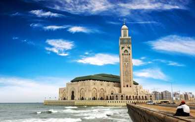 La Mezquita Hassan II en Casablanca, Marruecos