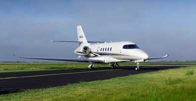 Cessna Citation Latitude on the runway Cessna Citation Latitude on the runway