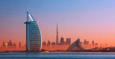 Hermosa puesta de sol en Dubai