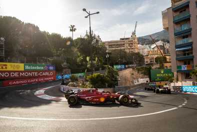 Ferrari de Charles Leclerc en el GP F1 de Mónaco