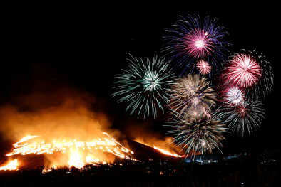 Fuegos artificiales en el Festival del Fuego de Jeju