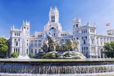Fontana di Cibeles a Madrid, Spagna Fontana di Cibeles a Madrid, Spagna