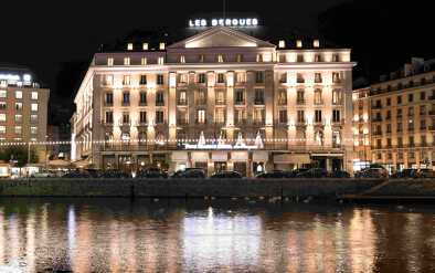 Blick auf das Hotel Four Seasons in Genf
