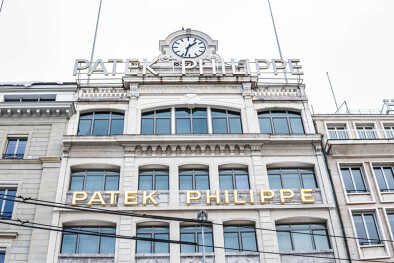 Geneva, Switzerland, March 05, 2018, Patek Philippe window store with fashionable mechanical watches. Patek Philippe is a Swiss watch manufacturer founded in 1851. designs and manufactures timepieces.