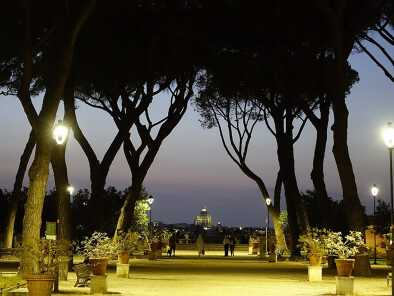 Giardino degli Aranci in the night. Rome