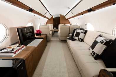 Flugzeugkabine des Gulfstream G650ER Flugzeugkabine des Gulfstream G650ER