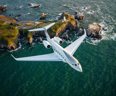 Gulfstream G600 sobrevolando el océano