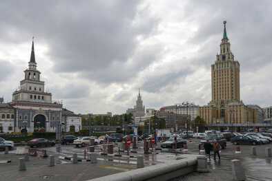 View of the Hilton in Moscow, breaking the skyline View of the Hilton in Moscow, breaking the skyline