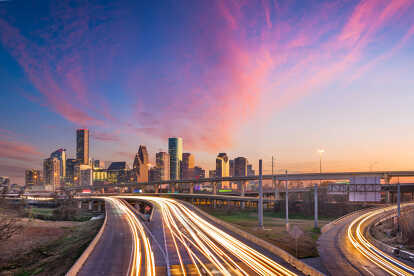 Landschaft und skyline sie Privatjet von Houston