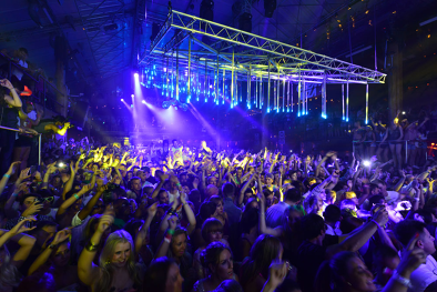 people dancing in a nightclub.Amensia. Ibiza
