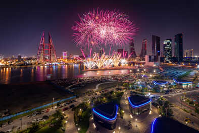 Fireworks on the 16th of December in Bahrain celebrating independence day Fireworks on the 16th of December in Bahrain celebrating independence day