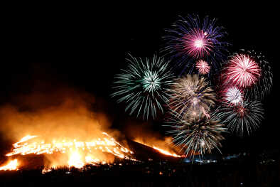 Fireworks at the Jeju fire Festival Fireworks at the Jeju fire Festival