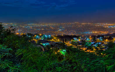 the city of kingston by night