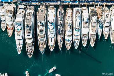 Marina durante el Monaco Yacht Show Marina durante el Monaco Yacht Show