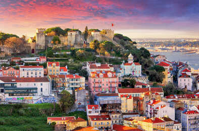 Vista aérea de Lisboa y su bella arquitectura Vista aérea de Lisboa y su bella arquitectura