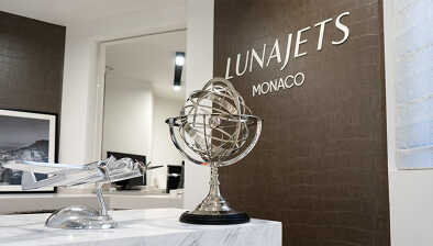 Inside view of Lunajets' office in Monaco