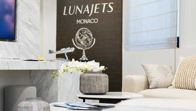 Inside view of Lunajets' office in Monaco
