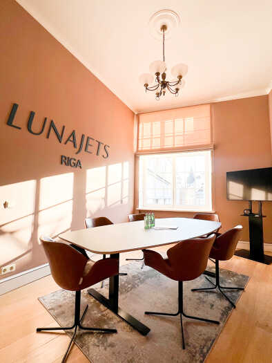 meeting room of LunaJets office in Riga