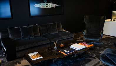 Inside view of the LunaJets office in Verbier