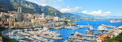 vista de Mónaco en la aproximación desde un jet privado
