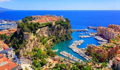World famous Rock of Monaco, near Nice Côte D'Azur World famous Rock of Monaco, near Nice Côte D'Azur