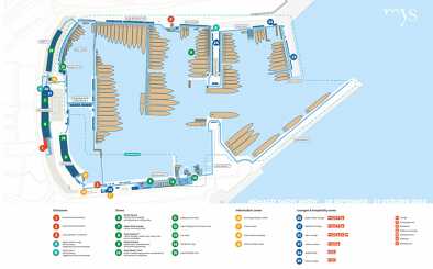 Map of the Monaco Yacht Show 