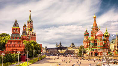 Kremlin and St Basil's Cathedral on the Red Square in Moscow in summer, Russia. Moscow Kremlin is one of the main travel attractions in Europe. Beautiful sunny panorama of Moscow centre. UNESCO site. Kremlin and St Basil's Cathedral on the Red Square in Moscow in summer, Russia. Moscow Kremlin is one of the main travel attractions in Europe. Beautiful sunny panorama of Moscow centre. UNESCO site.