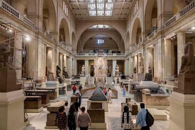 Vista interior gran angular del Museo de Antigüedades Egipcias