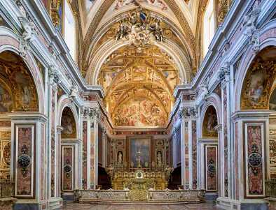 Nápoles Campania Italia. El museo dentro de la Certosa di San Martino (Cartuja de San Martín), un antiguo monasterio, ahora un museo, en Nápoles. Nápoles Italia Enero 2019