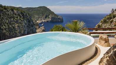 pool with views in ibiza