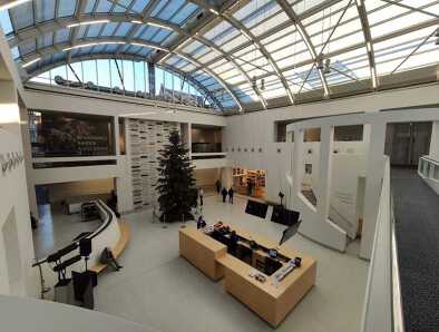 Germanic National Museum (Germanisches Nationalmusem) in Nuremberg, Germany. Entrance hall.