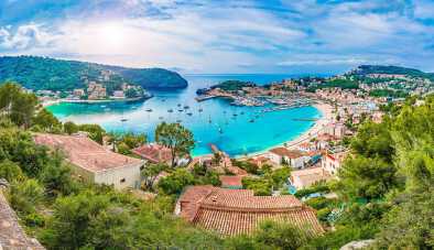 Vista panorámica desde Porte de Soller Palma Mallorca España Vista panorámica desde Porte de Soller Palma Mallorca España