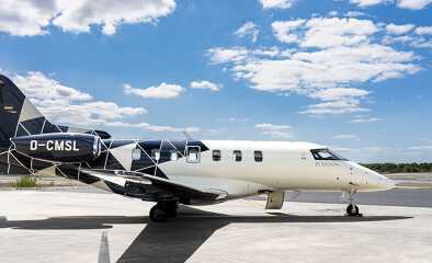 Pilatus PC-24 on tarmac at Geneva Cointrin Airport Pilatus PC-24 on tarmac at Geneva Cointrin Airport